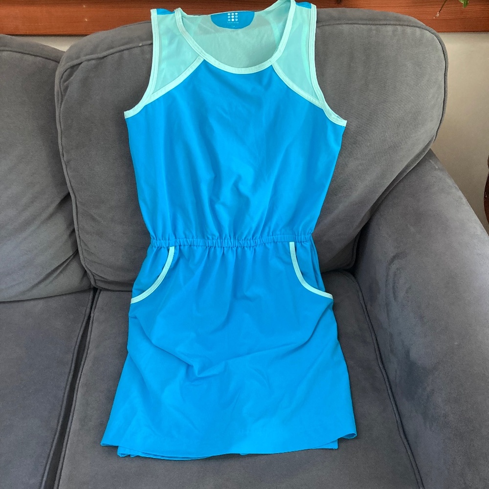 Title nine sleeveless summer dress small peacock blue